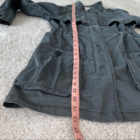 Free People Gray Utility/ Trench/ Military Coat - Picture 11 of 13